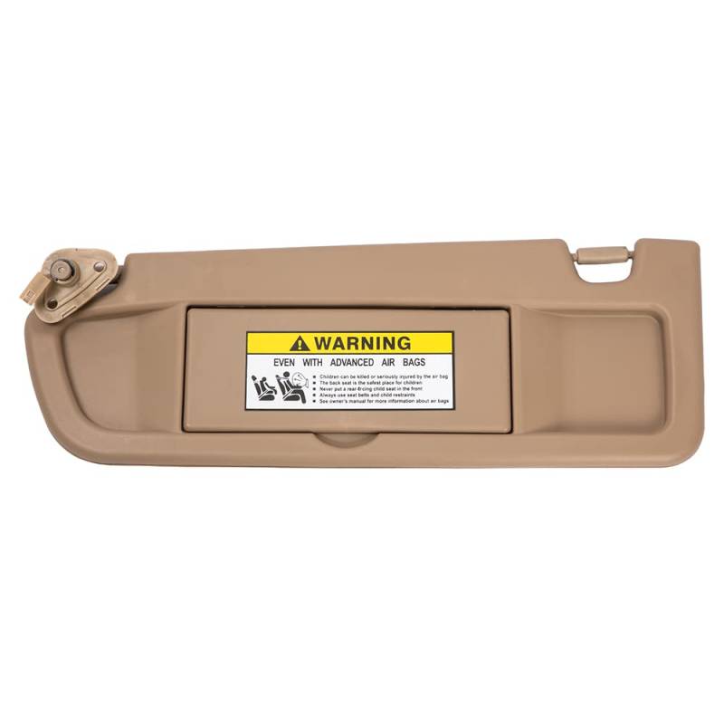 HIMIKI Sonnenblende für die linke Fahrerseite, kompatibel mit Honda Civic 2006, 2007, 2008, 2009, 2010, 2011, ersetzt # 83280-SNA-W01ZB, Beige von HIMIKI