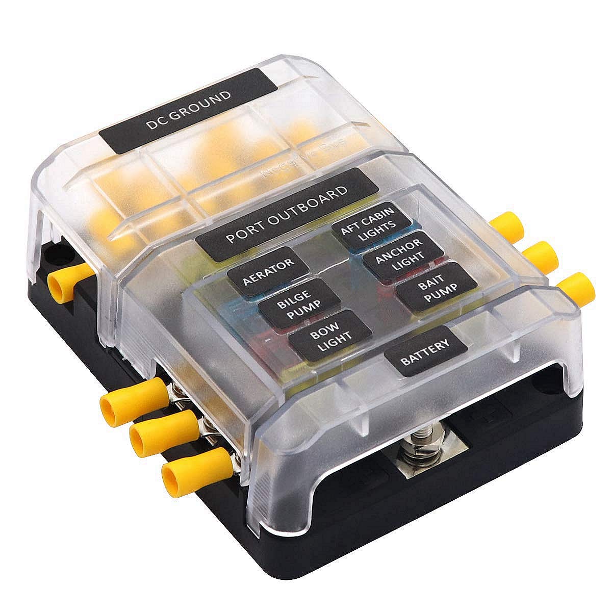 Sicherungshalter KFZ Sicherungskasten 12v - 32v Boot Marine Auto Wohnmobil Stromverteiler Verteilerblock normalen Sicherung Sicherungshalter KFZ Sicherungskasten 12v - 32v Boot Marine Auto Wohnmobil Stromverteiler Verteilerblock normalen Sicherung von HIMOZEAN