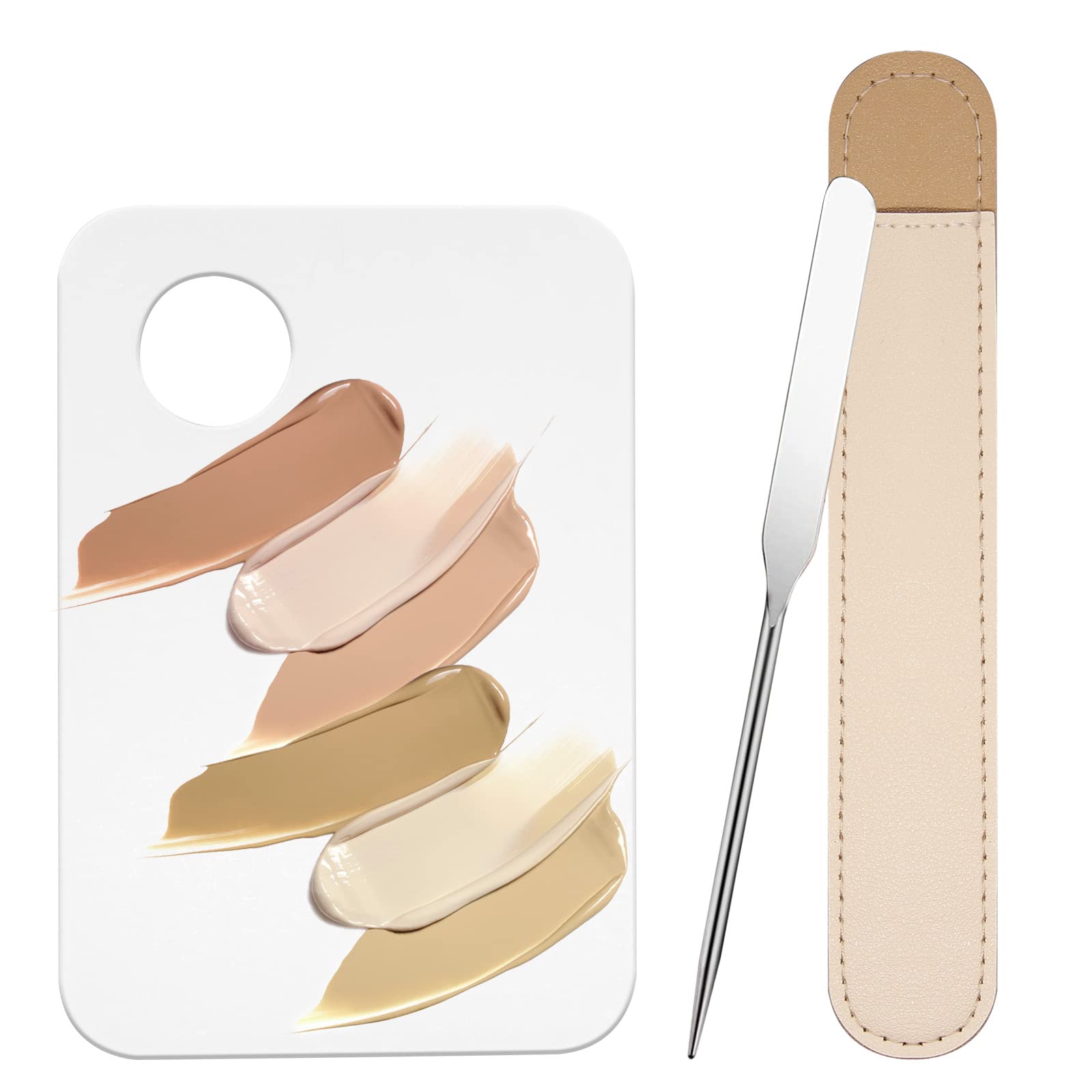 Make-up-Spatel, Koreanisches Set, Make-up-Mischpalette Schaber, Make-up-Werkzeugen, Foundation-Paletten-Set zum Mischen von flüssiger Foundation Make-up-Spatel, Koreanisches Set, Make-up-Mischpalette Schaber, Make-up-Werkzeugen, Foundation-Paletten-Set zum Mischen von flüssiger Foundation von HINGTAI