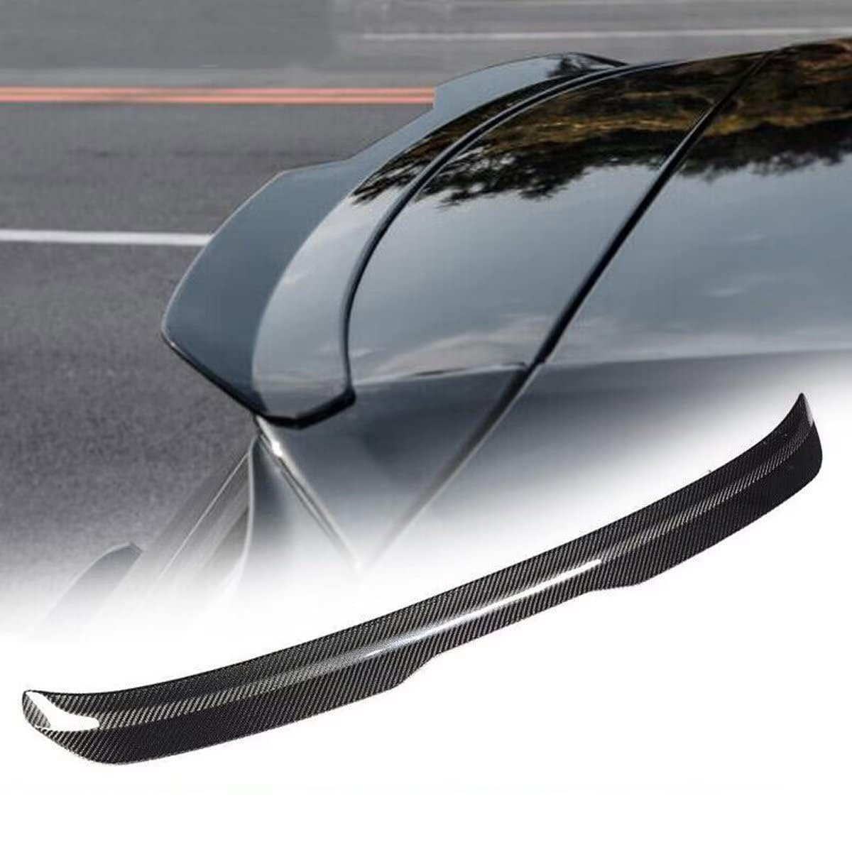 ABS Auto Heckspoiler Heckklappe Spoiler für Audi A6 S6 S Line RS6 C8 2019-2021, Dach Schwanz Kofferraum Lippe Windschutzscheibe Flügel, Auto Heckflügel Spoiler Diffusor,C/Carbon Fiber von HIPATU