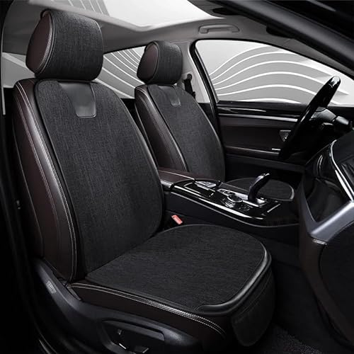 HIPATU Auto Sitzauflage Komplettes Set für VW Taigo 2022-2024, Auto Sitzkissen Autositzbezüge Wasserdicht Atmungsaktiv Sitzauflagen mit Rückenlehne,A/Black von HIPATU