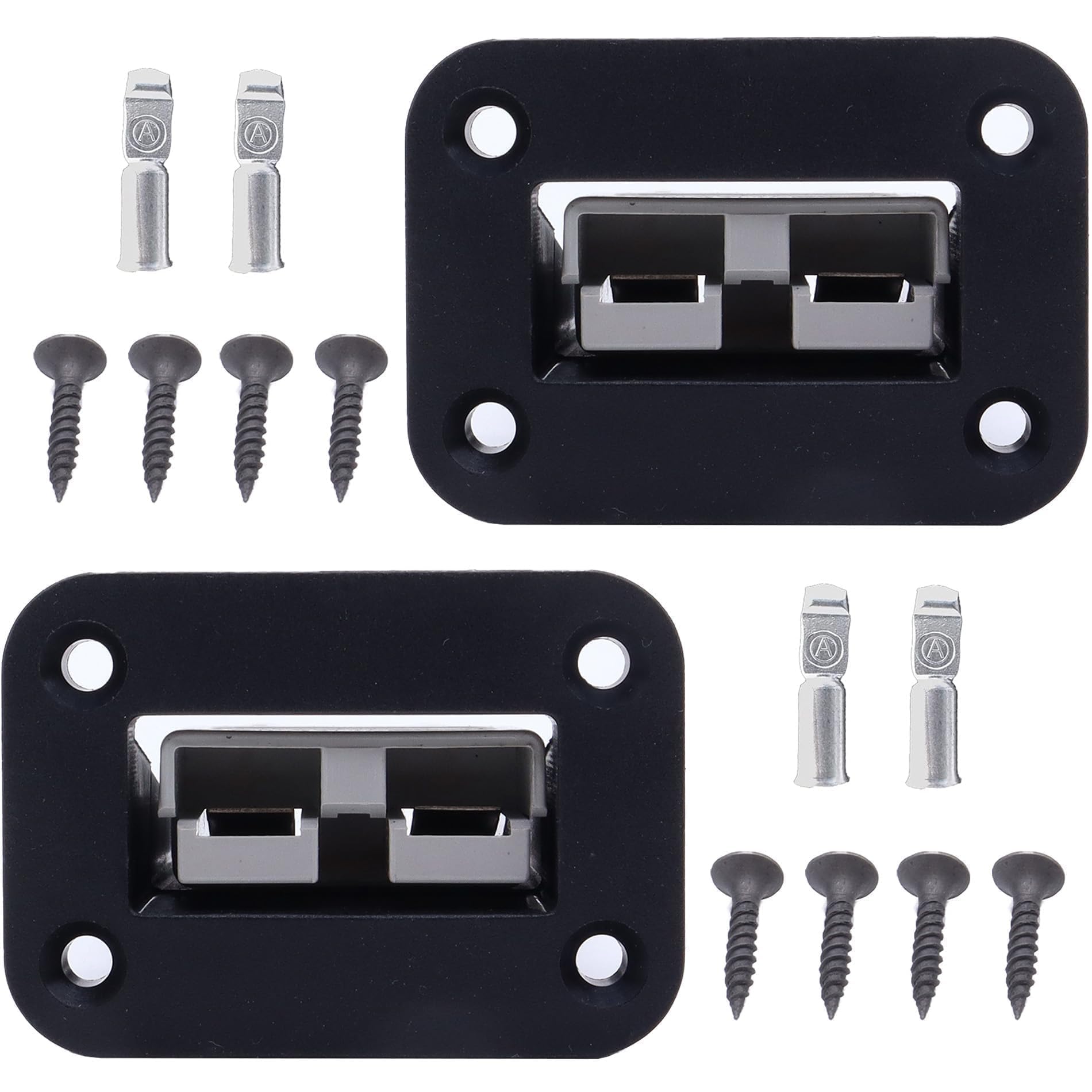 HISports 2 Stück 50 A Stecker Unterputz Anderson Ladestecker, Stecker Satz Montagehalterung Panel Abdeckung für Wohnwagen Boot LKW Gabelstapler Schwarz HISports 2 Stück 50 A Stecker Unterputz Anderson Ladestecker, Stecker Satz Montagehalterung Panel Abdeckung für Wohnwagen Boot LKW Gabelstapler Schwarz von HISports