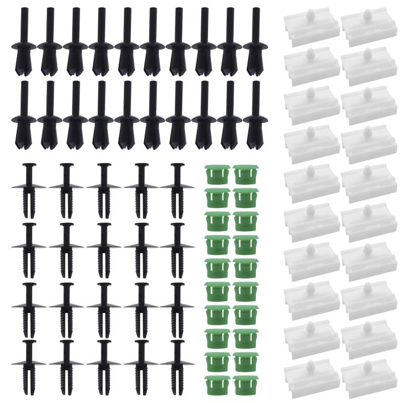 HISports 20 Stück Seitenschweller Clips Kit Zierleisten-Kompatibel mit 3er E36 E46 E90 Türverkleidungen Befestigungs Clips 51711932996 51711932996 551008 0141033 von HISports