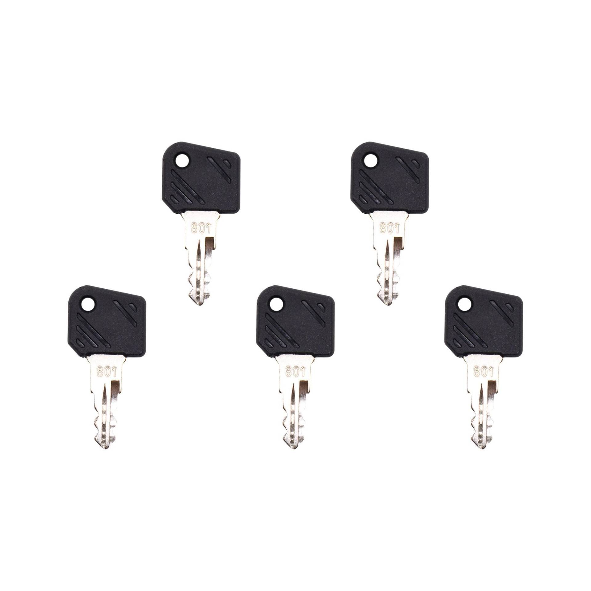 HISports 5 Stück 801 Zündschlüssel,Ersatz-Zündschlüssel-Kit für Bagger-Startschalter, Kompatibel mit Linde Gabelstapler HISports 5 Stück 801 Zündschlüssel,Ersatz-Zündschlüssel-Kit für Bagger-Startschalter, Kompatibel mit Linde Gabelstapler von HISports