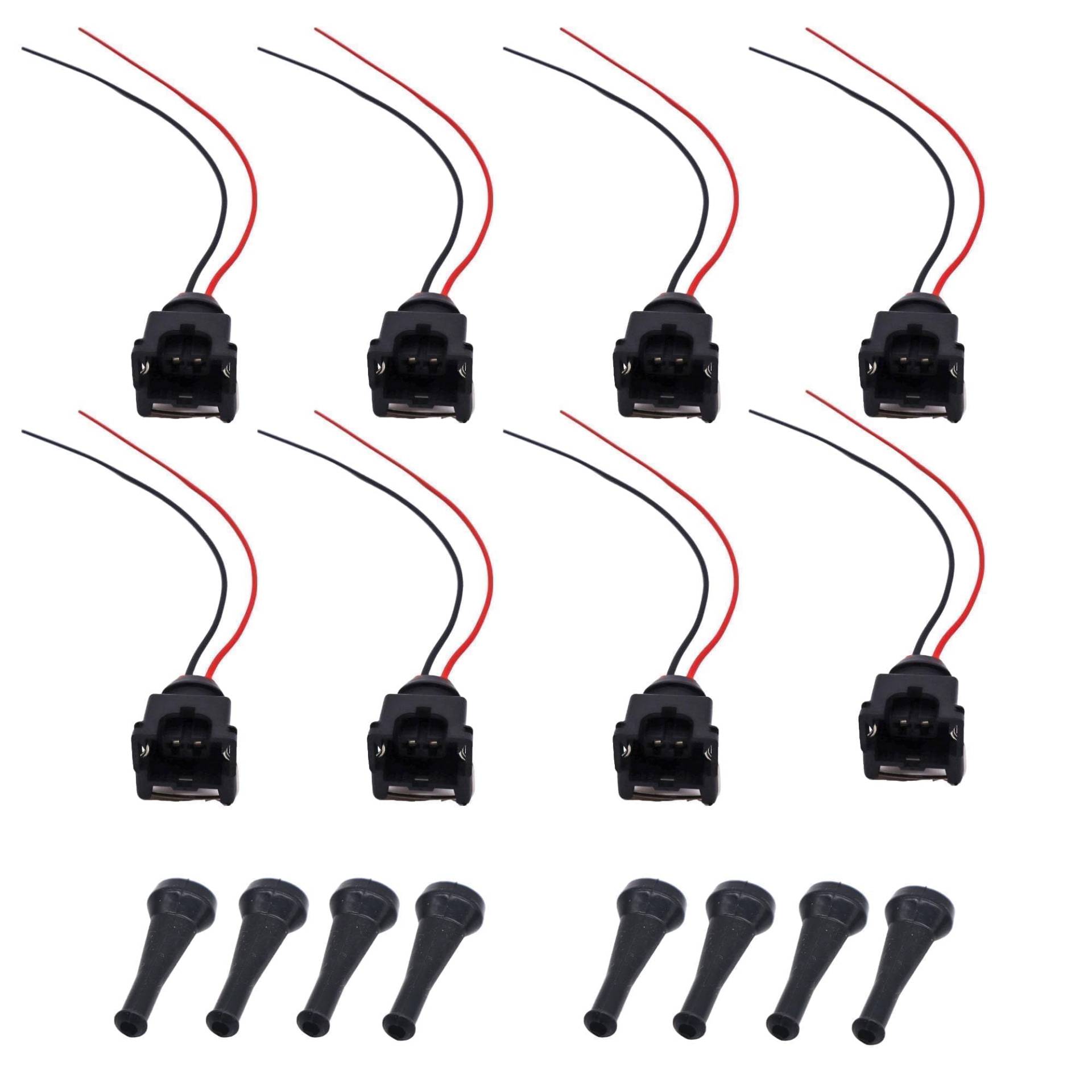 HISports 8-teiliger Kraftstoff Einspritzer-Kabelbaum-Stecker, Kraftstoff Einspritzer-EV1-Stecker, Kabelbaum-Pigtail-Kabelbaum-Clip, geeignet für Autos HISports 8-teiliger Kraftstoff Einspritzer-Kabelbaum-Stecker, Kraftstoff Einspritzer-EV1-Stecker, Kabelbaum-Pigtail-Kabelbaum-Clip, geeignet für Autos von HISports