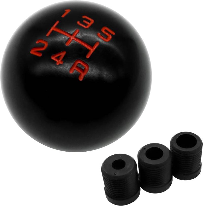 HISports Auto Schaltknauf Schalthebel Schaltkopf Universal schaltknauf Manuelle Schaltknauf Hebelgriff Shifter Schalthebel Gear Shift Knob mit 3 Adaptern für manuellen Autos von HISports