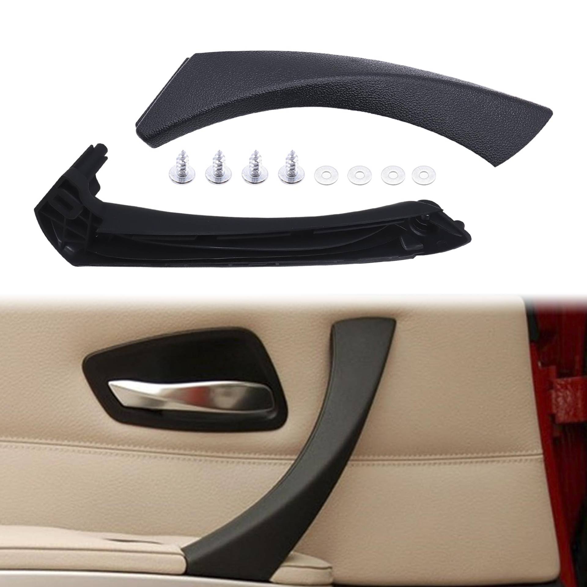 HISports Auto Innenraum Türgriff Ersatz Türgriff links Kompatibel mit 3er E90/E91 323 325 330 335(2006-2012),Linker Türgriff,Türgriffe Innentüren,Griff und Griffverkleidung von HISports