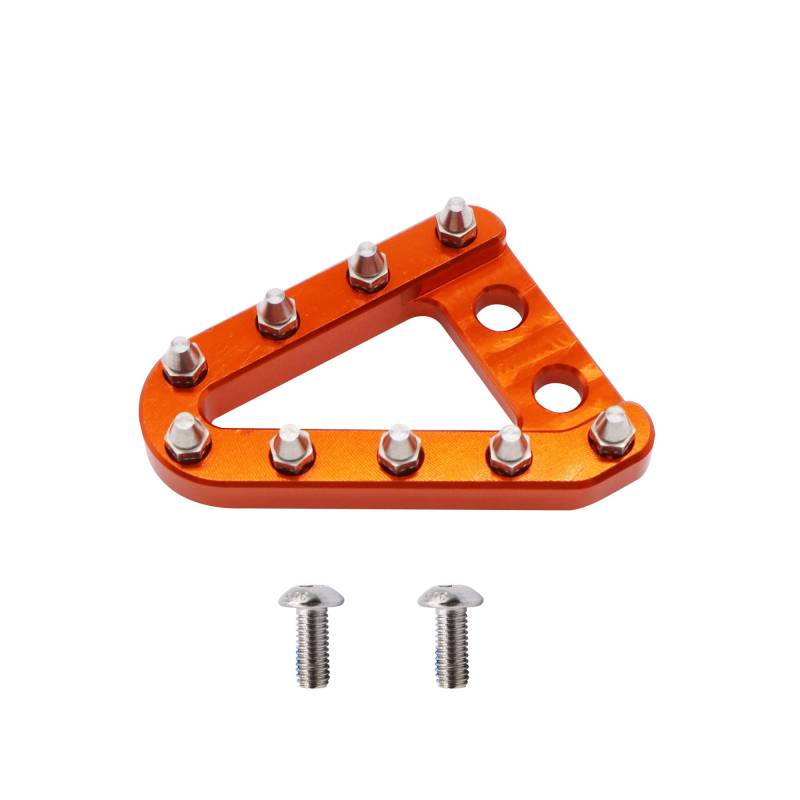 HISports Motorrad Hinterrad Bremspedal Trittplatte aus CNC Aluminium für alle 125–530 cc Motorräder von 2004–2010 – Orange von HISports