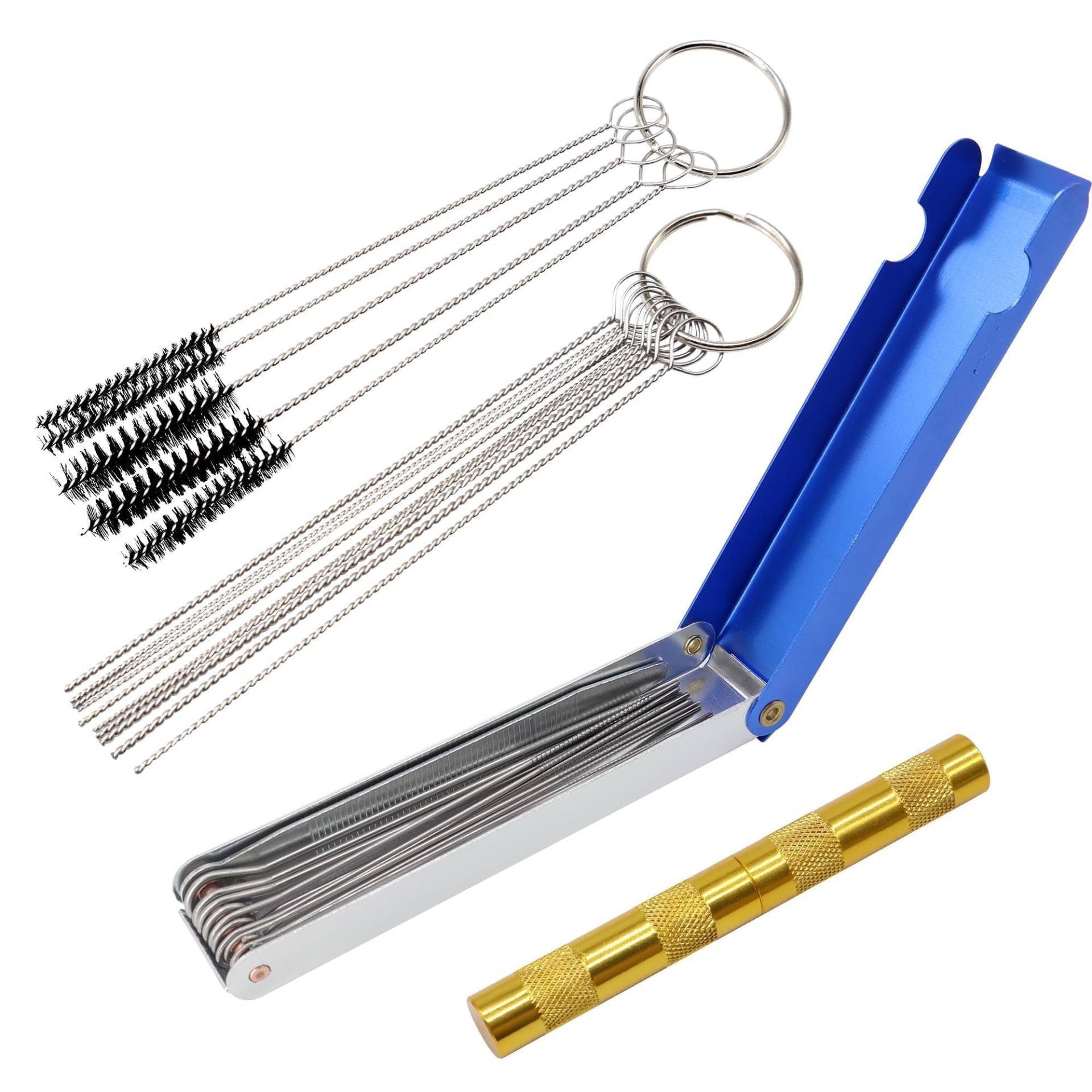 HISports Reinigungs Set für Vergaser, Vergaser Reiniger Set, 13 Reinigungsset + 10 Reinigungsnadeln + 5 Nylon Bürsten +1 Scharfer Dorn, Reinigungswerkzeug für Motorrad Moped ATV Welder Schweißer HISports Reinigungs Set für Vergaser, Vergaser Reiniger Set, 13 Reinigungsset + 10 Reinigungsnadeln + 5 Nylon Bürsten +1 Scharfer Dorn, Reinigungswerkzeug für Motorrad Moped ATV Welder Schweißer von HISports
