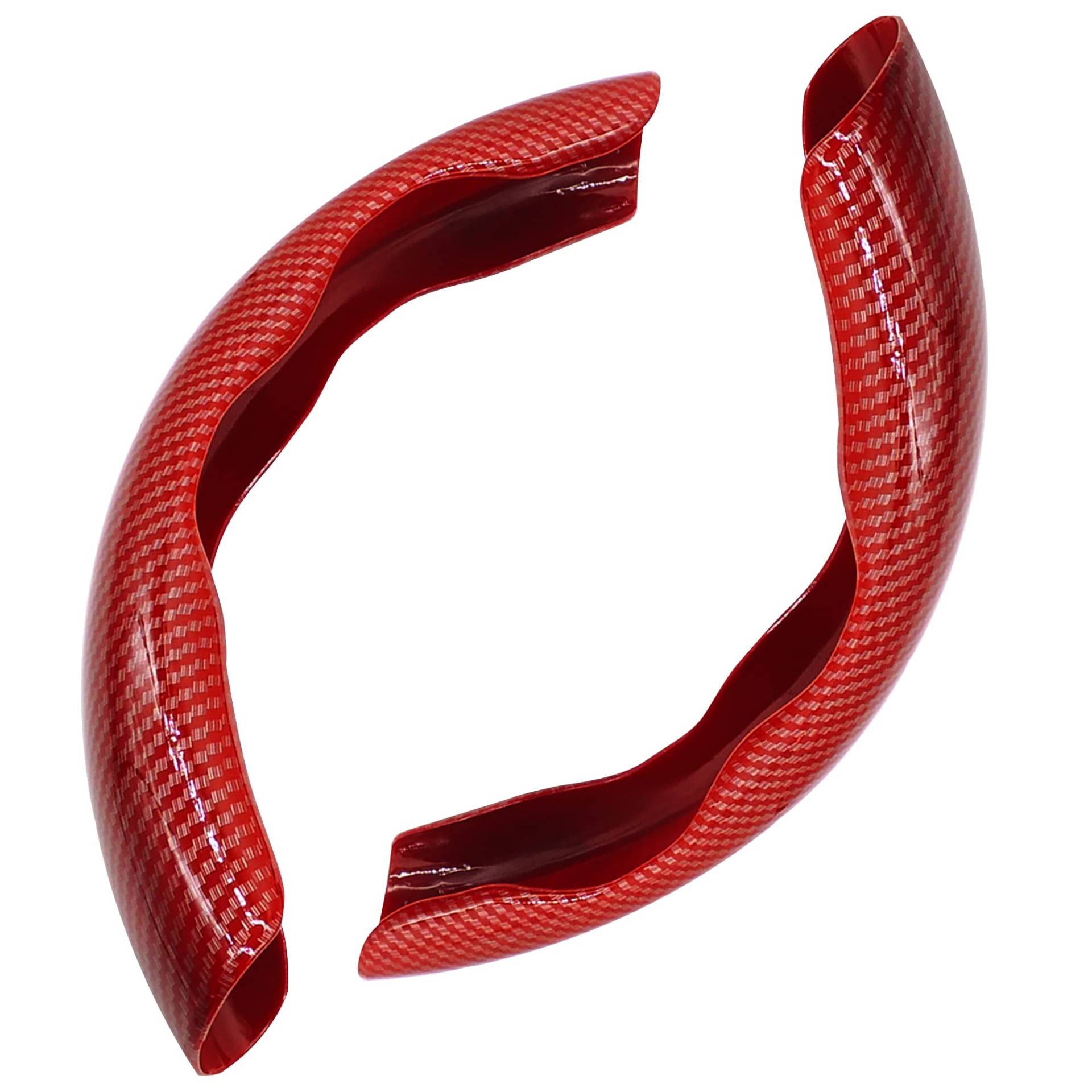 HISports Auto Lenkradbezug D Typ, Anti Rutsch Lenkradabdeckung 37-39cm Ultraleichter Kohlefaser Lenkrad Booster Cover, Auto Lenkradhülle Lenkradschutz Car Steering Wheel Cover für Meisten Auto, Rot HISports Auto Lenkradbezug D Typ, Anti Rutsch Lenkradabdeckung 37-39cm Ultraleichter Kohlefaser Lenkrad Booster Cover, Auto Lenkradhülle Lenkradschutz Car Steering Wheel Cover für Meisten Auto, Rot von HISports