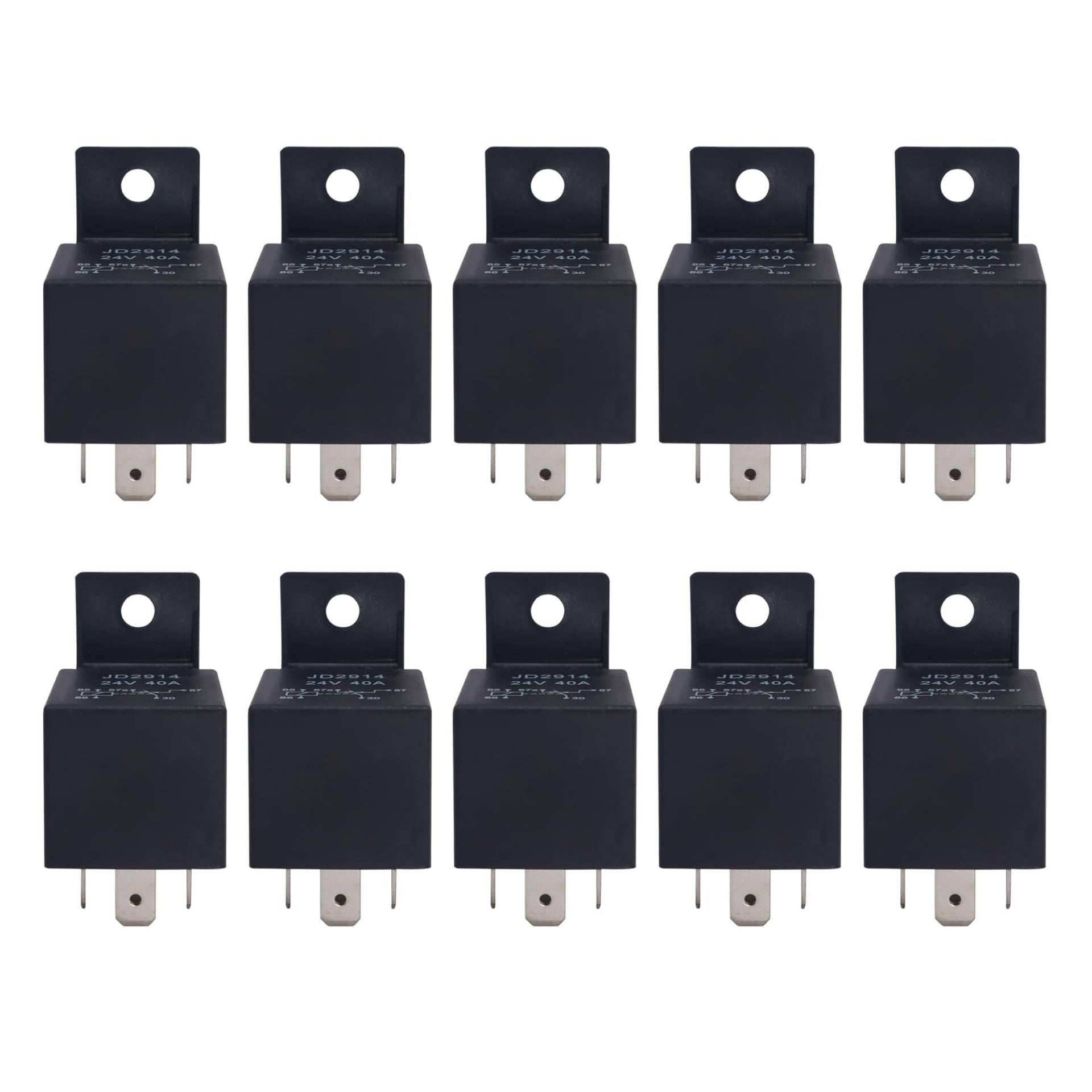 HISports 10 Stück 24V 40A Relais,5 Pin Auto Relais JD2912-1Z-12VDC SPST, für Auto, LKW, Boot, Van, Motorrad, Wasserdichtes Kfz Relais, Umschaltrelais HISports 10 Stück 24V 40A Relais,5 Pin Auto Relais JD2912-1Z-12VDC SPST, für Auto, LKW, Boot, Van, Motorrad, Wasserdichtes Kfz Relais, Umschaltrelais von HISports