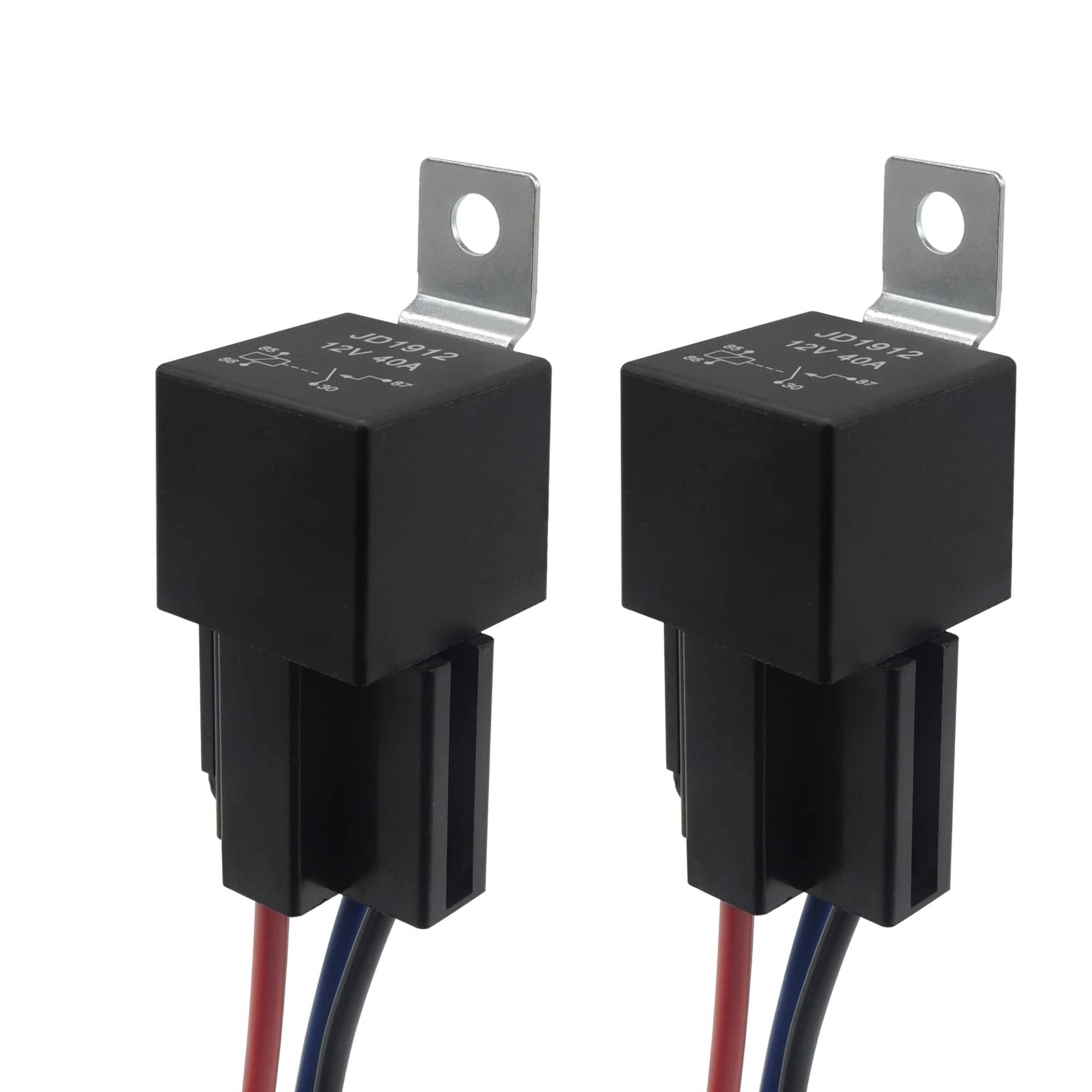 HiSports Auto Relais mit Sockel – JD2912 12V 40 A SPST 4-polig, Kfz Umschaltrelais mit Drähten Heavy Duty SPST 4 HiSports Auto Relais mit Sockel – JD2912 12V 40 A SPST 4-polig, Kfz Umschaltrelais mit Drähten Heavy Duty SPST 4 von HISports