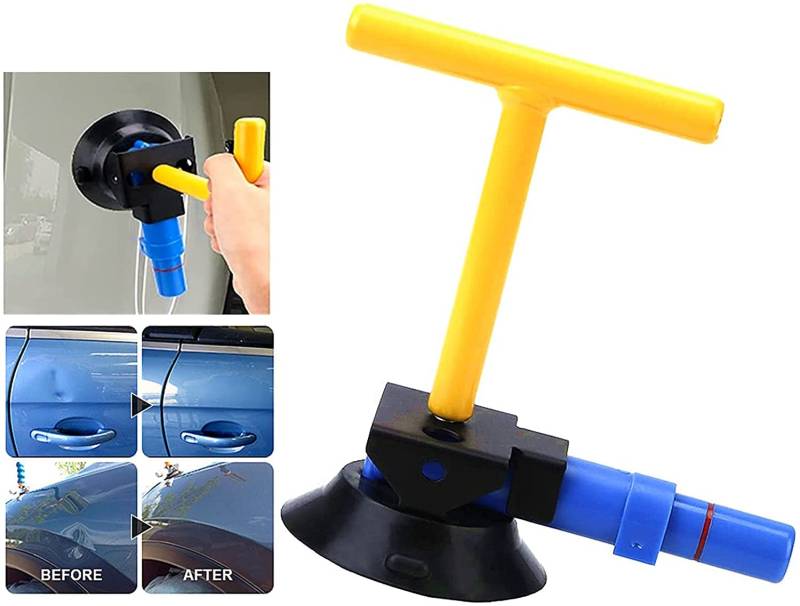 HIYI Paintless dent Repair Kits 3-Zoll-Auto-Dellen-Reparatur-Werkzeuge, Saugnapf-Pumpe aktive robuste dent Puller, T Handle Lifter für Hagelschäden von HIYI