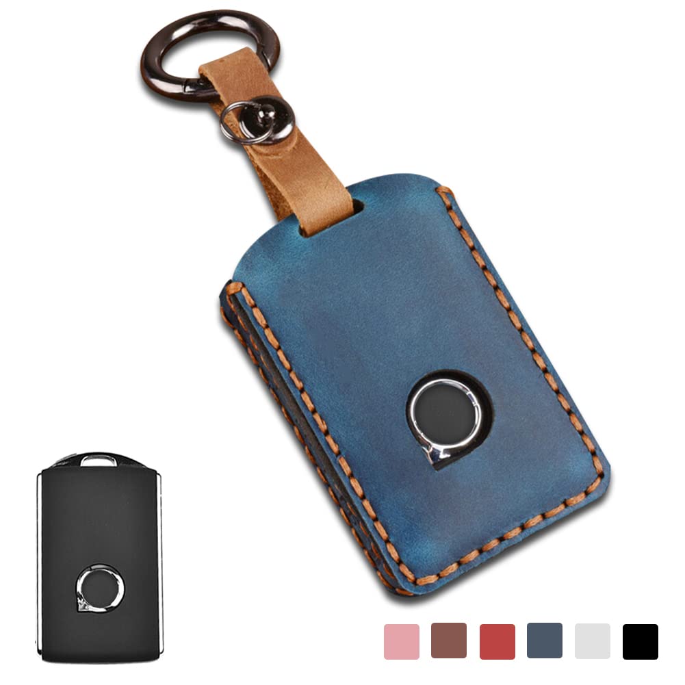 Autoschlüssel Hülle Schlüsselhülle Für S90 V90 XC90 XC60 XC40 Schutzhülle Autoschlüssel Hülle Cover Schlüsselhülle mit Schlüsselanhänger,Blau von HIZH
