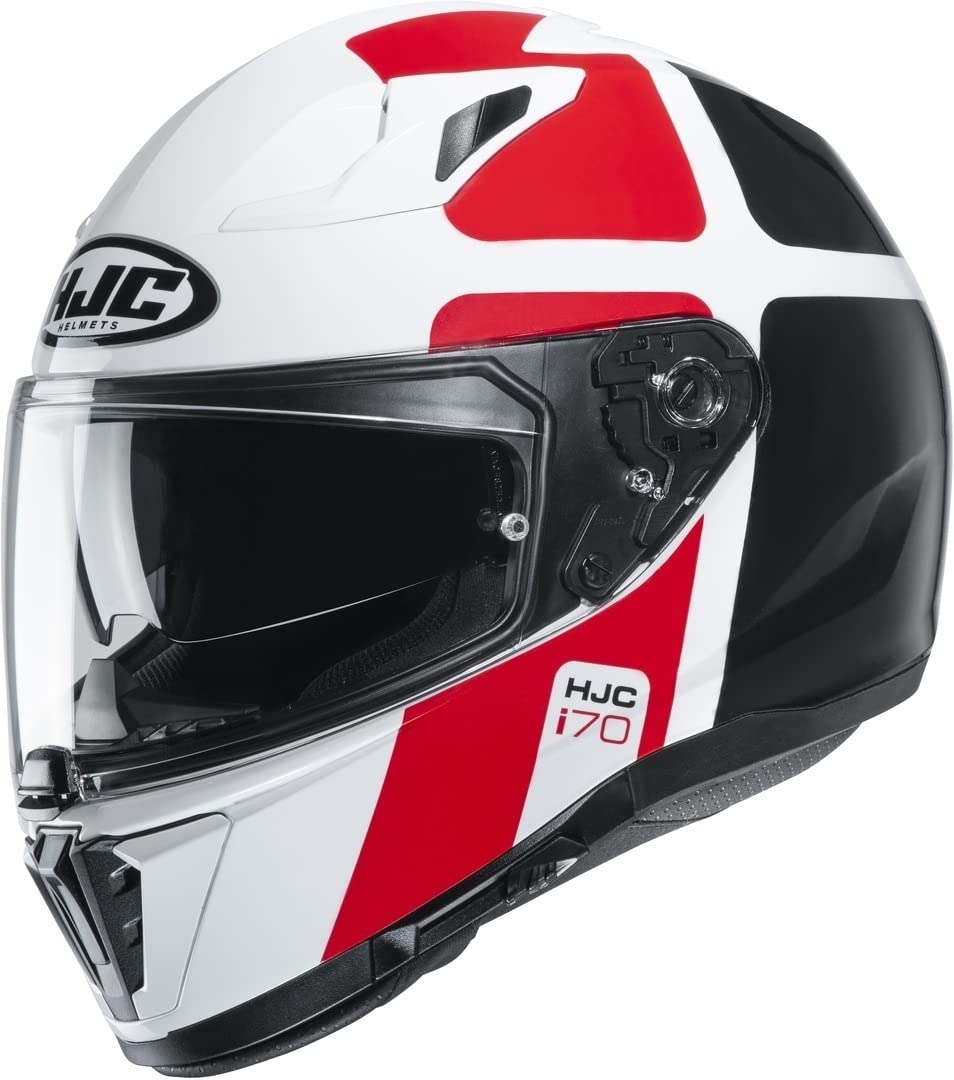 Motorradhelm HJC i70 PRIKA MC1, Weiss/Schwarz/Rot, M von HJC Helmets