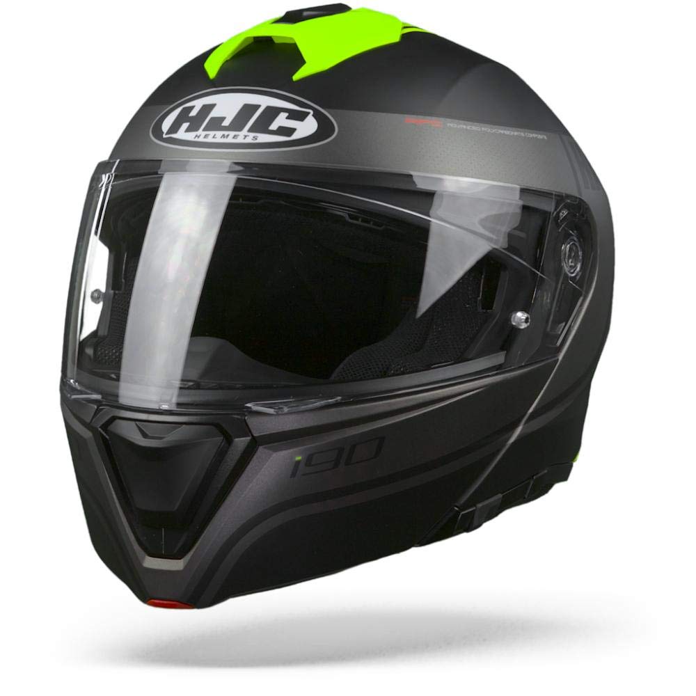 Motorradhelm HJC i90 DAVAN MC4HSF, Schwarz/Gelb, L von HJC Helmets