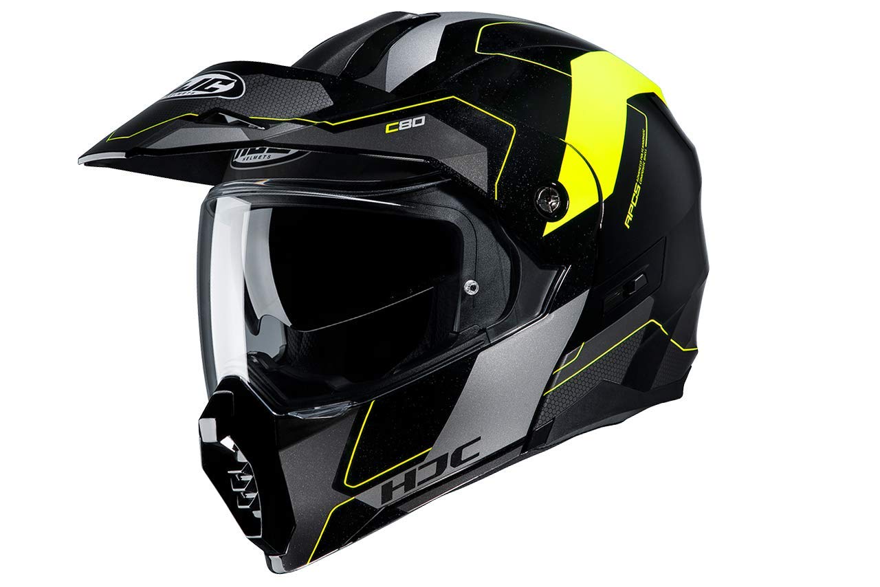 HJC Helmets C80 Rox Black/Yellow, XL von HJC Helmets