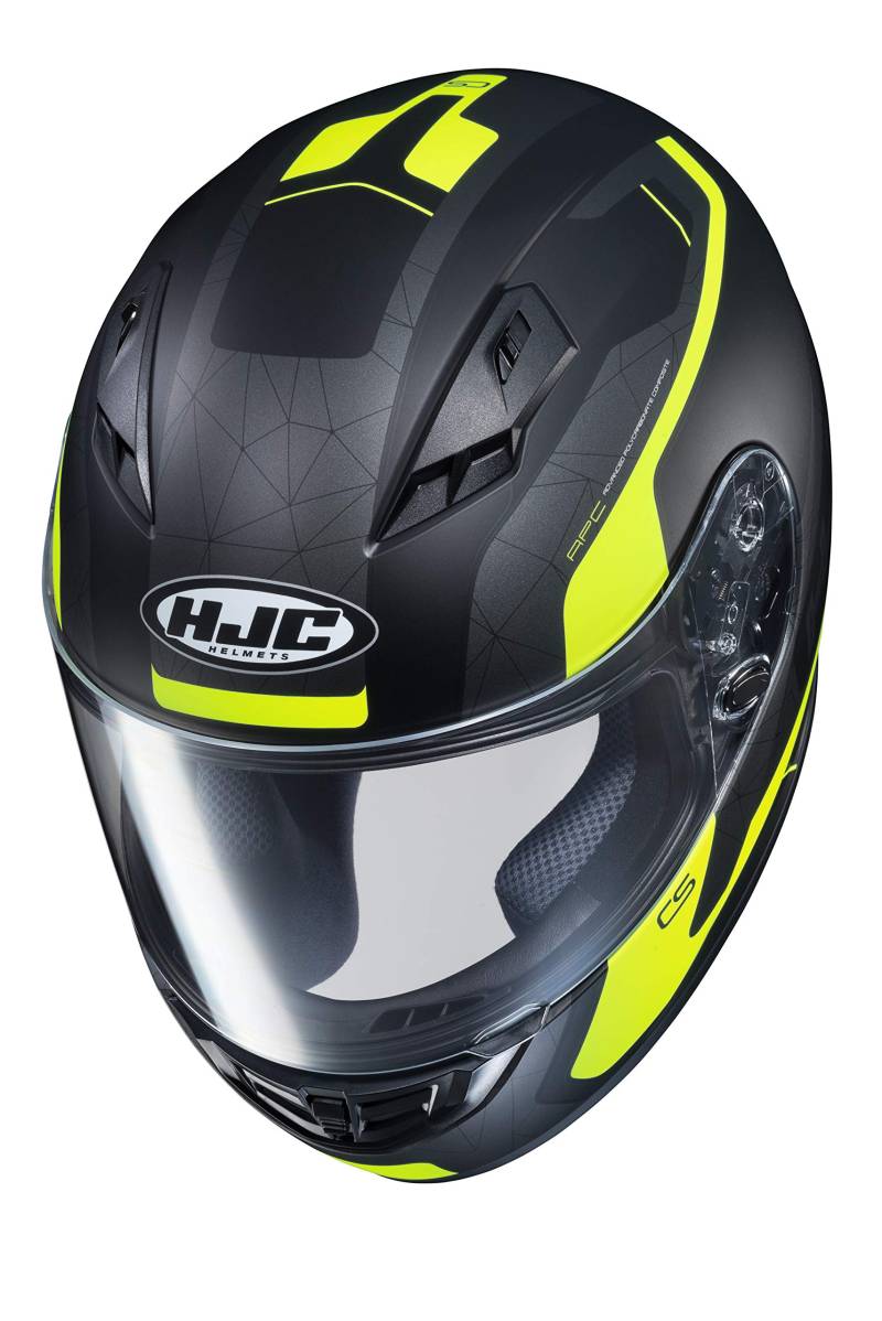 HJC Helmets Herren Nc Motorrad Helm, Schwarz/Gelb, XS von HJC Helmets