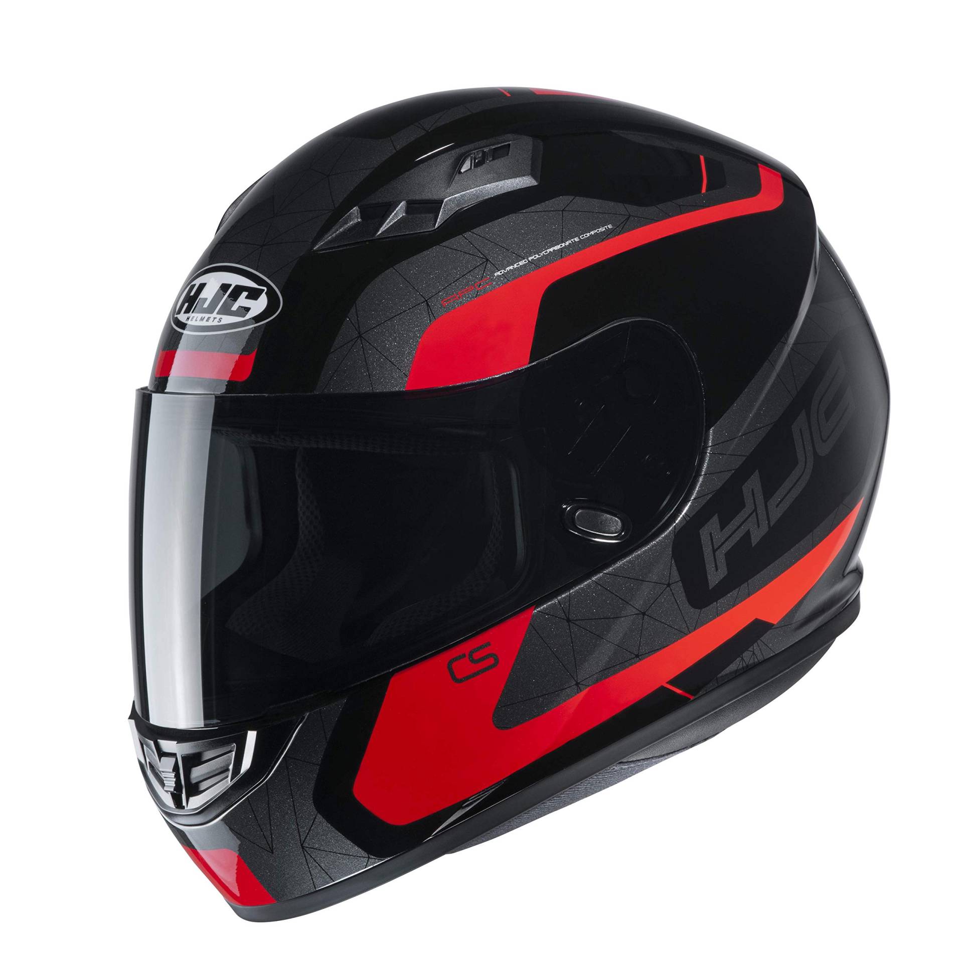 HJC Helmets Herren Nc Motorrad Helm, Schwarz/Rot, L von HJC Helmets