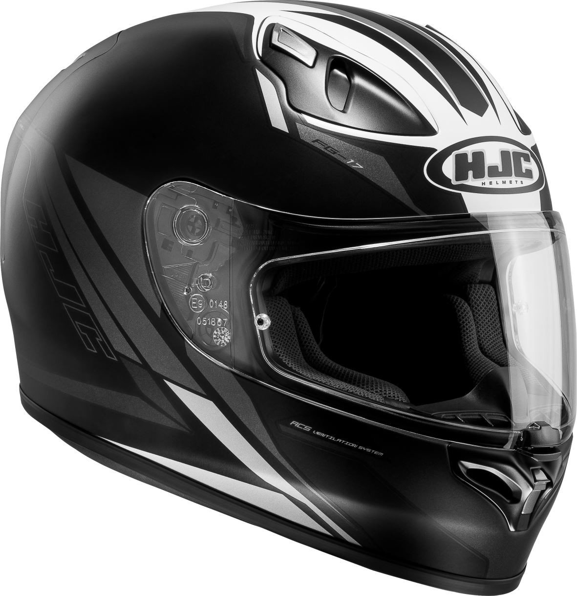 HJC Motorradhelm FG-17 Valve MC5SF, Schwarz/Weiß, Größe XL von HJC Helmets