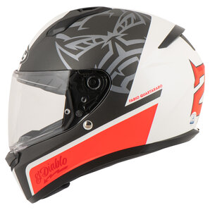 HJC C10 FQ20 MC1SF Integralhelm Schwarz Weiss Rot von HJC