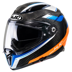 HJC F70 Carbon Ubis MC27 Integralhelm Blau Weiss Orange von HJC