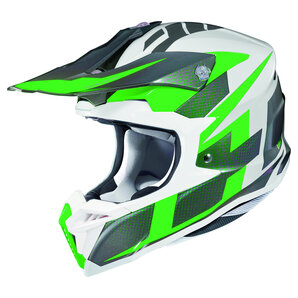 HJC i50 Argos MC4 Crosshelm Weiss Grün Anthrazit von HJC