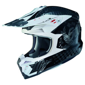 HJC i50 Artax MC5 Crosshelm Schwarz Weiss von HJC