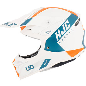 HJC i50 Erased Crosshelm Weiss Schwarz Orange von HJC