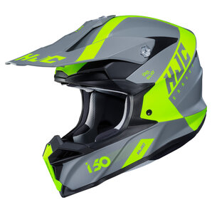 HJC i50 Erased MC4HSF Crosshelm Grau Gelb von HJC
