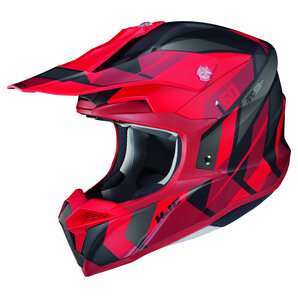 HJC i50 Vanish MC1SF Crosshelm Matt Rot Schwarz von HJC