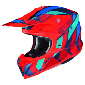 HJC i50 Vanish MC64HSF Crosshelm Matt Rot Blau Tuerkis HJC i50 Vanish MC64HSF Crosshelm Matt Rot Blau Tuerkis von HJC