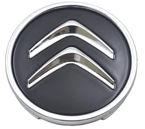 HJIAMIN 4 Stück Radnabendeckel für Citroen C1 II 2015-2022, Hochwertiges Felgenkappen Auto Radnabendeckel für Auto Ersetzen Nabendeckel,60MM von HJIAMIN