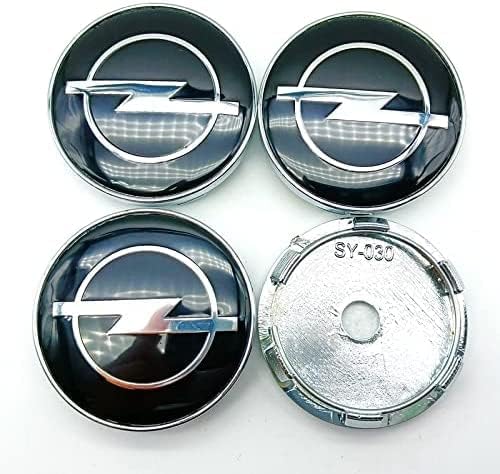 4 Stück Radnabendeckel für Opel Vauxhall Grandland X 2017-2023, Hochwertiges Felgenkappen Auto Radnabendeckel für Auto Ersetzen Nabendeckel,60MM von HJIAMIN