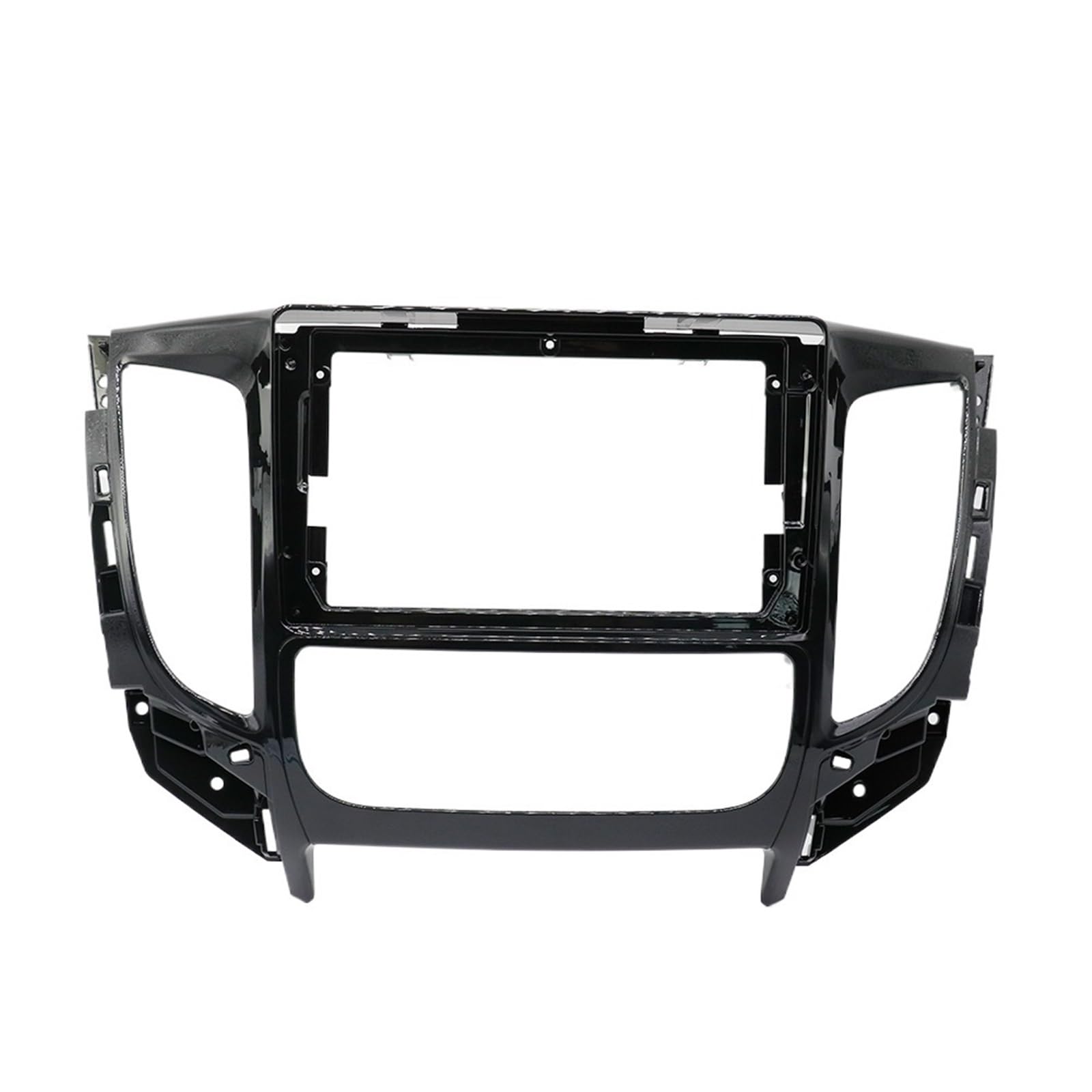 HJLHUIDM Auto-Ersatz 2DIN Autoradio Radioblende Navigationsblende Blende Ersatz kompatibel mit Mitsubishi L200 Triton 2015-2019 Manueller AC Auto-Innenraum (AT) von HJLHUIDM