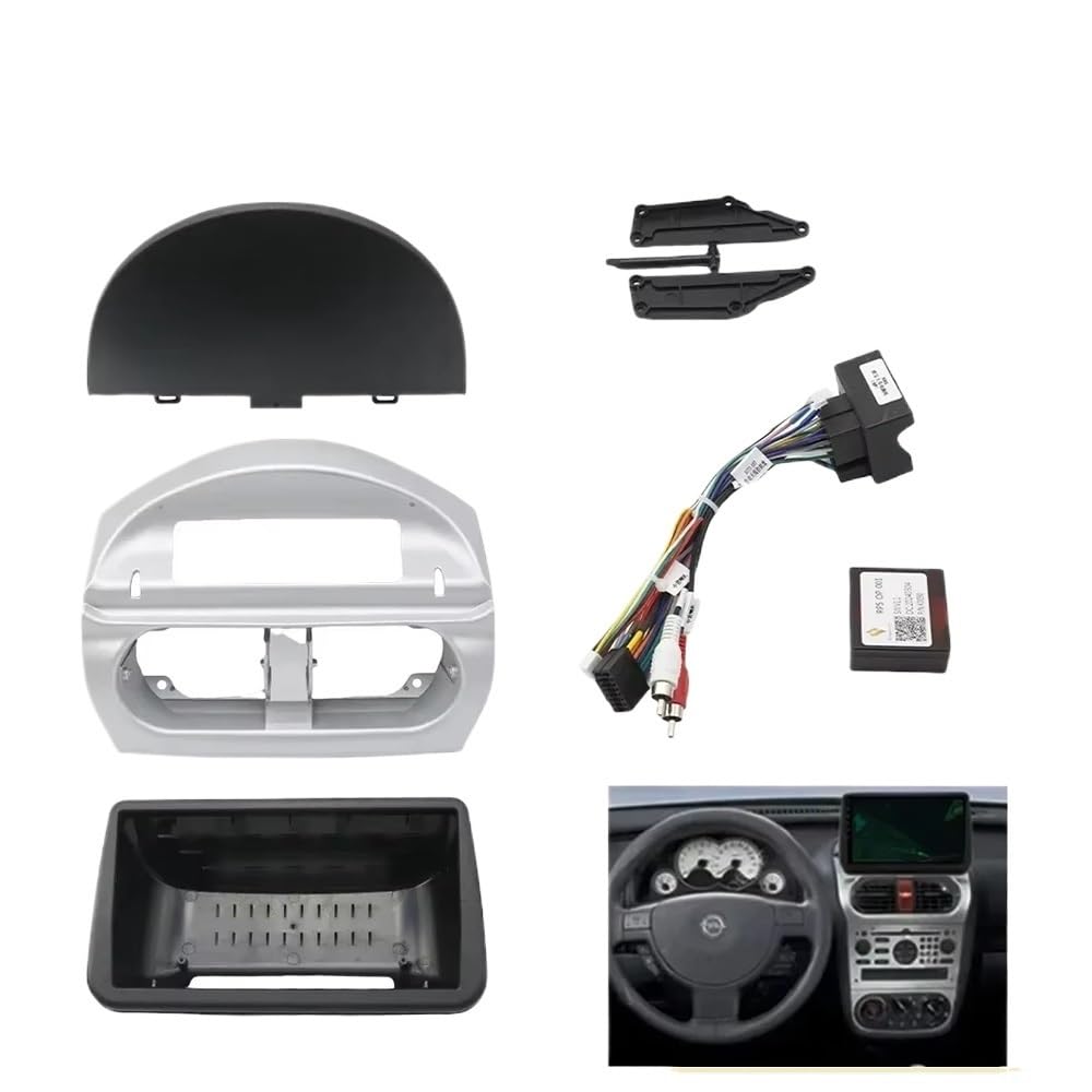 HJLHUIDM Auto-Ersatzteil, 22,9 cm (9 Zoll), Canbus-Box-Decoder, Android-Radio, Armaturenbrett-Set, kompatibel mit Combo Corsa Tigra Auto-Innenraum (Rahmenkabel, Canbus) von HJLHUIDM