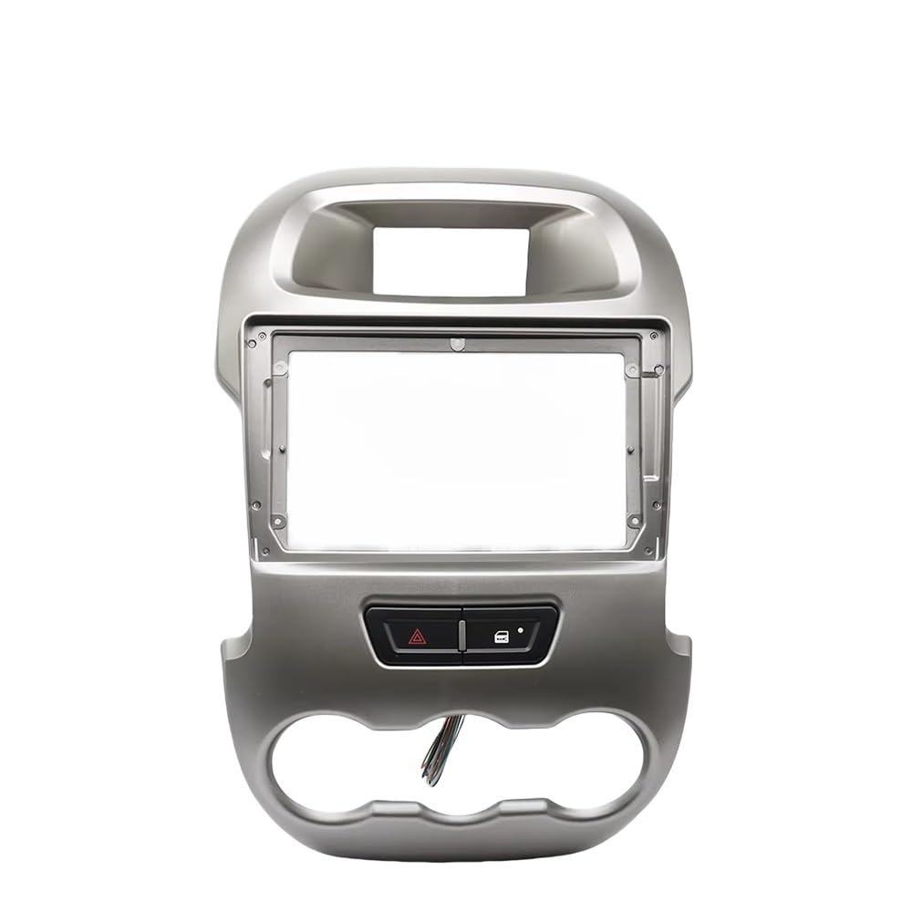 HJLHUIDM Auto-Ersatzteil, 22,9 cm (9 Zoll), Canbus-Box-Decoder, Android-Radio, Audio, Armaturenbrett-Set, kompatibel mit Ranger F250 2011–2015, Auto-Innenraum (nur silberfarbener Rahmen) von HJLHUIDM