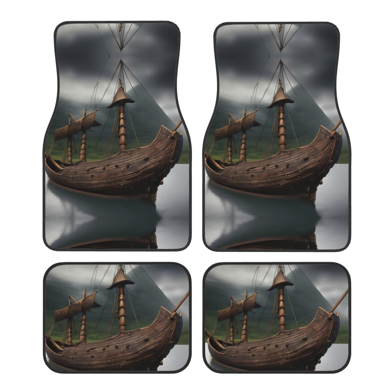 Vikings Boot Premium 4 Teilig Wasserdicht Auto Teppich Anti-Rutsch Autozubehör Automatten Komplettset für alle Jahreszeiten Vikings Boot Premium 4 Teilig Wasserdicht Auto Teppich Anti-Rutsch Autozubehör Automatten Komplettset für alle Jahreszeiten von HJLUUFT