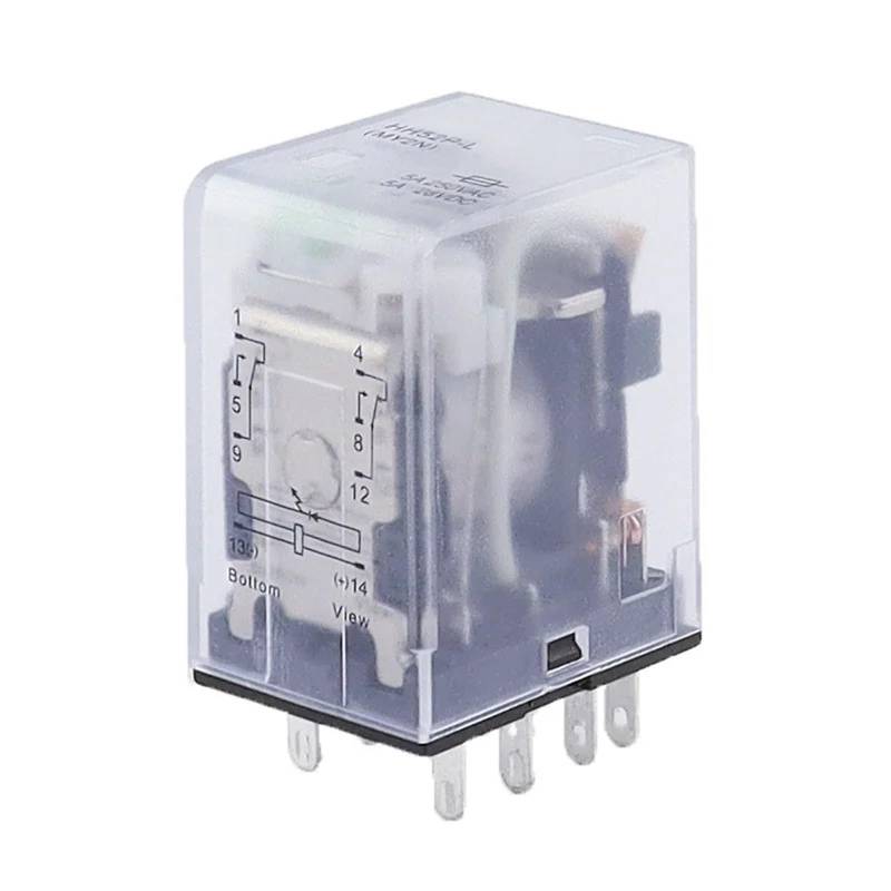 1 STÜCKE AC 12 V 24 V 36 V 48 V 110 V 220 V 380 V elektromagnetisches relais Mit led-anzeige HH52P MY2 serie 12VDC HH52P-L MY2NJ(AC 12V) von HJQFVASQ