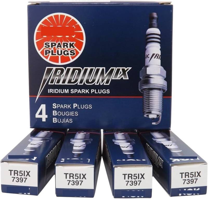 Automotor-Reparatur- und Wartungsersatz-Zündkerze 7397 TR5IX Iridium IX-Zündkerze, 4er-Pack von HJQFVASQ