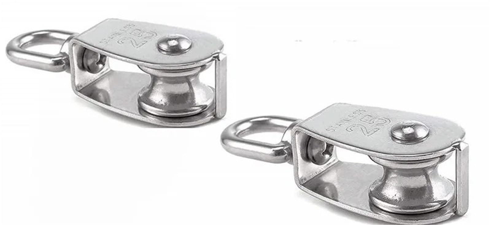 Edelstahl-Hebekran-Flaschenclips for Außenflaschenzugsystem, Flaschenzüge for Seil, Vogelhäuschen, Sonnenschutz, Zeltstangen, Kajak(5PCS,M15) von HJQFVASQ