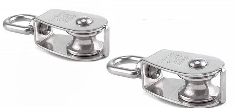 Edelstahl-Hebekran-Flaschenclips for Außenflaschenzugsystem, Flaschenzüge for Seil, Vogelhäuschen, Sonnenschutz, Zeltstangen, Kajak(5PCS,M15) von HJQFVASQ