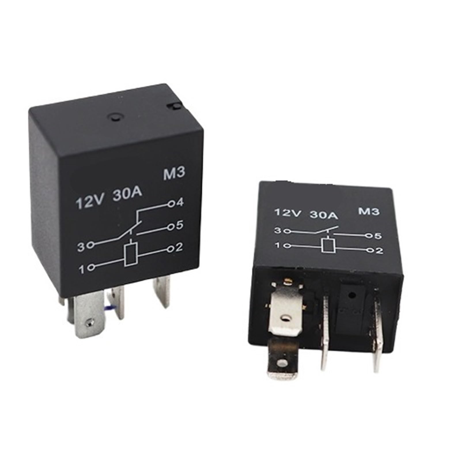 M3 30A Kfz-Relais 12 V/24 V 4-polig 5-polig for Auto, Motorrad, Boot, 20 Stück(12V 5PIN Normal Size) von HJQFVASQ