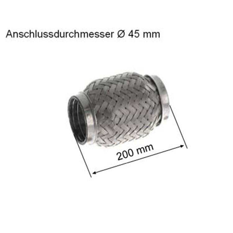 HJS Edelstahl Flex-Rohr Ford Ka Street Opel Astra Vectra Zafira HJS Edelstahl Flex-Rohr Ford Ka Street Opel Astra Vectra Zafira von HJS