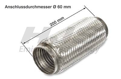 Hjs Flexrohr, Abgasanlage [Hersteller-Nr. 83008476] für Audi, Citroën, Ford, Iveco, Mitsubishi, Peugeot, Volvo, VW von HJS