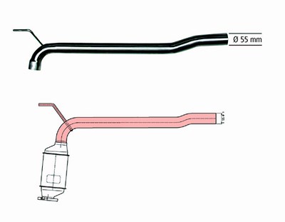 Hjs Reparaturrohr, Katalysator [Hersteller-Nr. 91111503] für VW von HJS