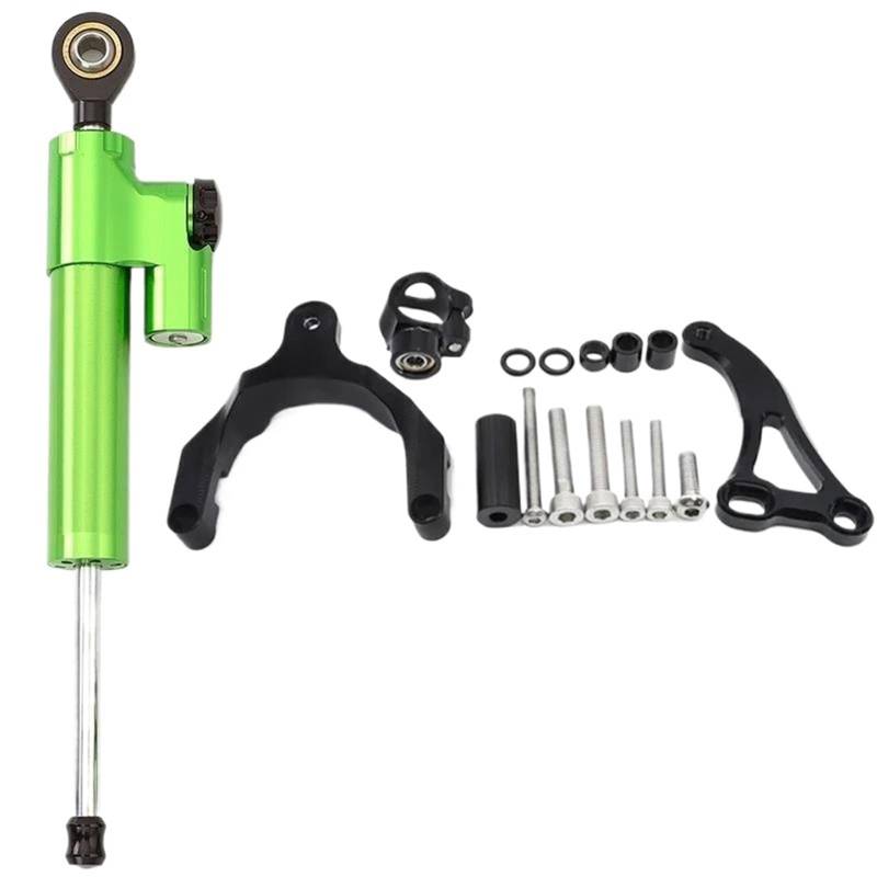 HJTEDHE Motorrad Lenkungsdämpfer FÜR Suzuki FÜR GSXS750 2017-2024 CNC Lenkung Dämpfer Halterung Montieren Unterstützung Motorrad Dämpfer Lenkungsdämpfer Motorrad(Green) von HJTEDHE