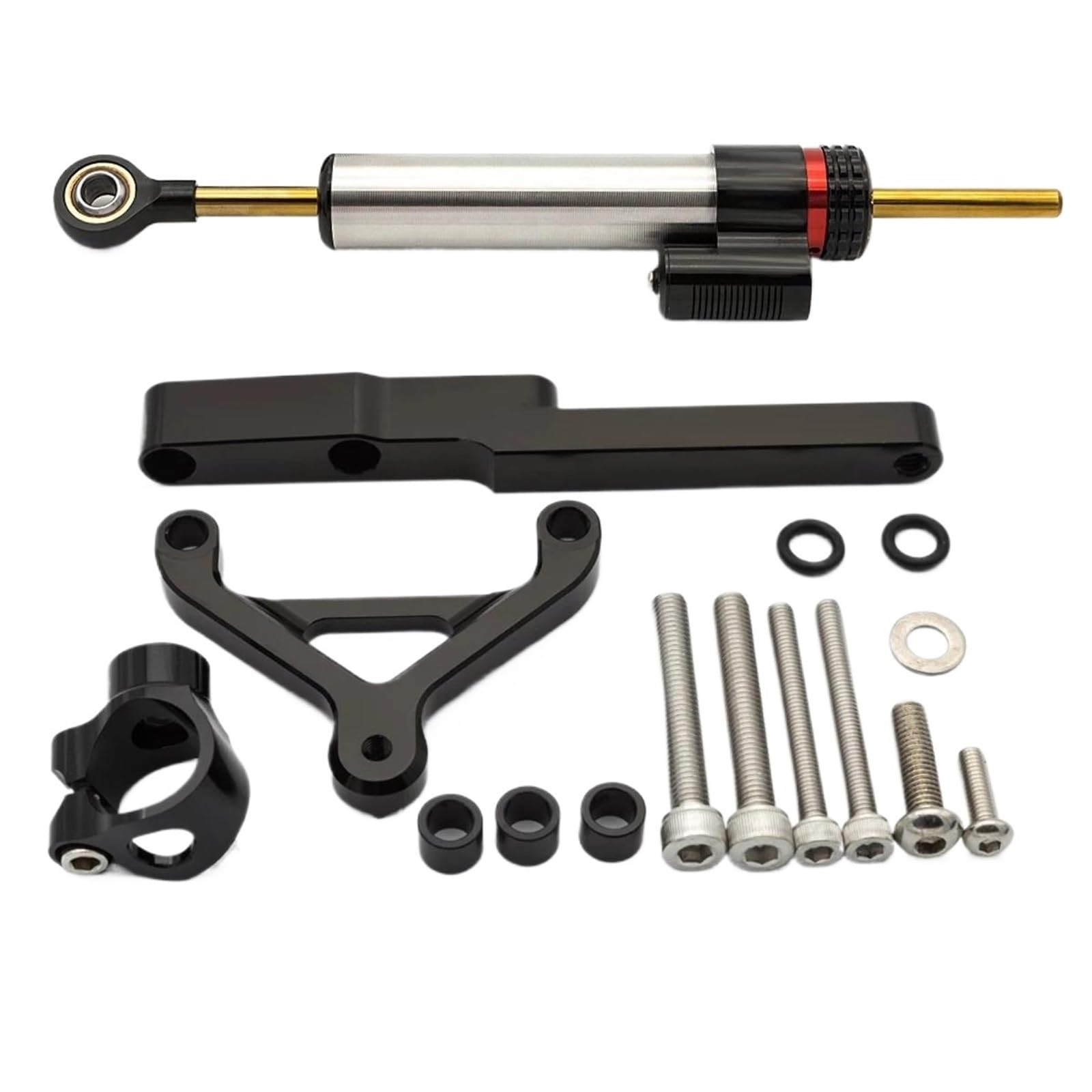HJTEDHE Motorrad Lenkungsdämpfer Für CB1000R 2008-2020 Lenkungsdämpfer Stabilisator Halterung Motorrad Lenkungsstabilisator Lenkungsdämpfer Stabilisator(Silver-B) von HJTEDHE