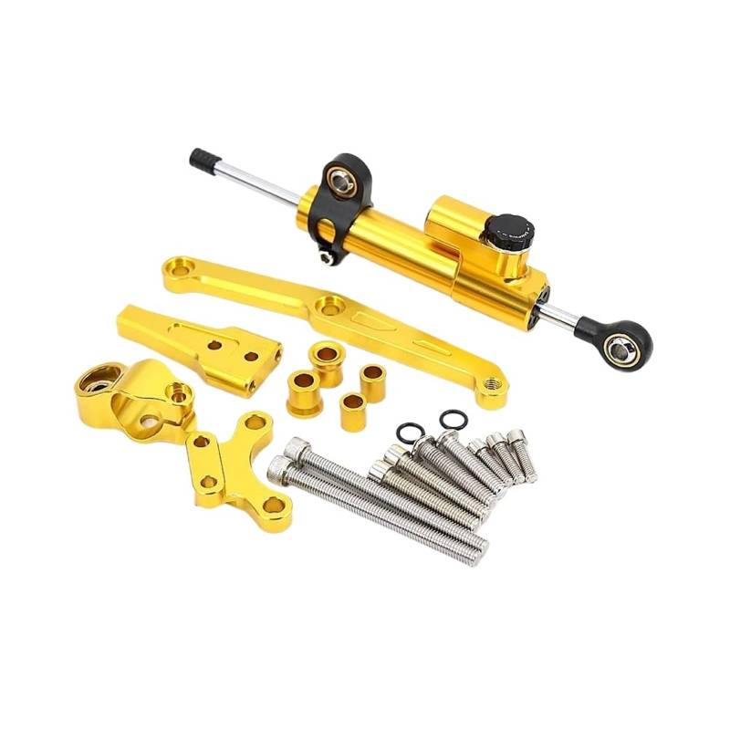 HJTEDHE Motorrad Lenkungsdämpfer Für CB650R 2018-2021 CNC Aluminium Motorräder Lenkung Stabilisieren Dämpfer Halterung Montieren Motorräder Directional Schock Lenkungsdämpferstabilisato(Yellow) von HJTEDHE