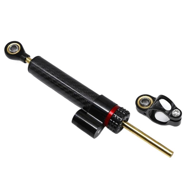 HJTEDHE Motorrad Lenkungsdämpfer Motorrad Stabilisator Puffer Motorrad Einstellbare Lenkung Dämpfer Stabilisator Halterung Kit Universal Lenkungsdämpferstabilisato(Black-A) von HJTEDHE